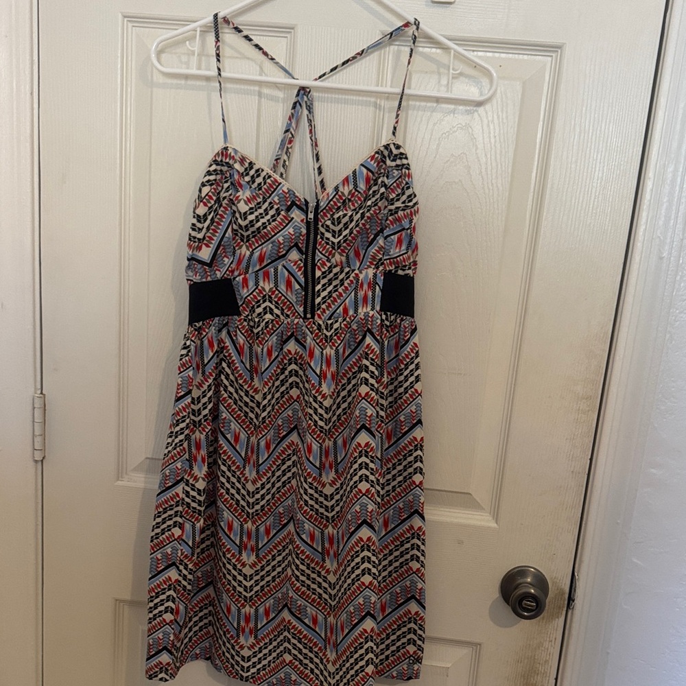 Printed Spaghetti-Strap Summer Dress in Multicolor